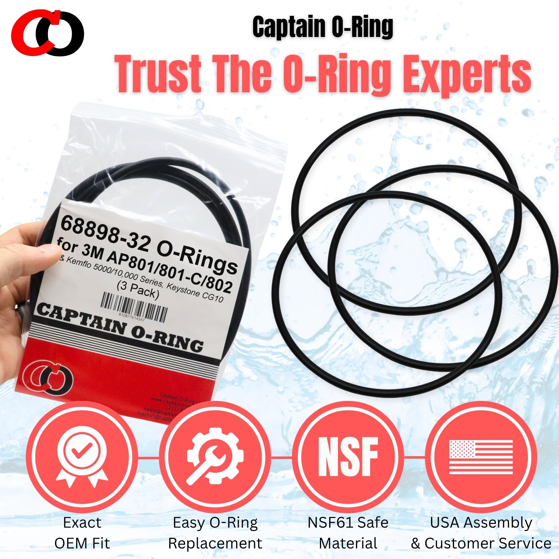Amazon.com: Captain O-Ring - 68898-32 Replacement O-Rings for 3M